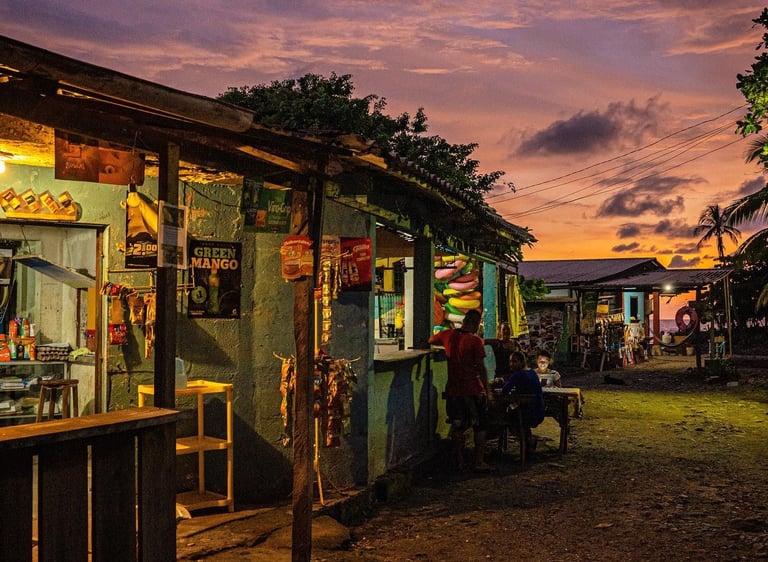 el zonte town at sunset