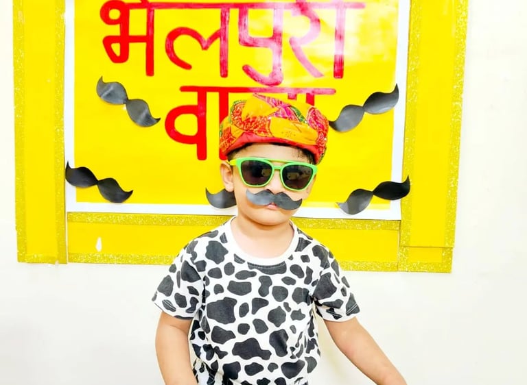 Child playing in Garden event of Enfant preschool in Happy heart ,brilliant mind 