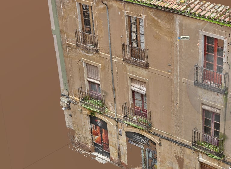 modelo 3D de fachada para rehabilitación