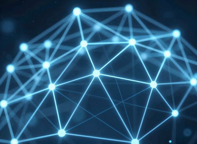 A professional cybersecurity team collaborating in a modern office with blue and black design elements.