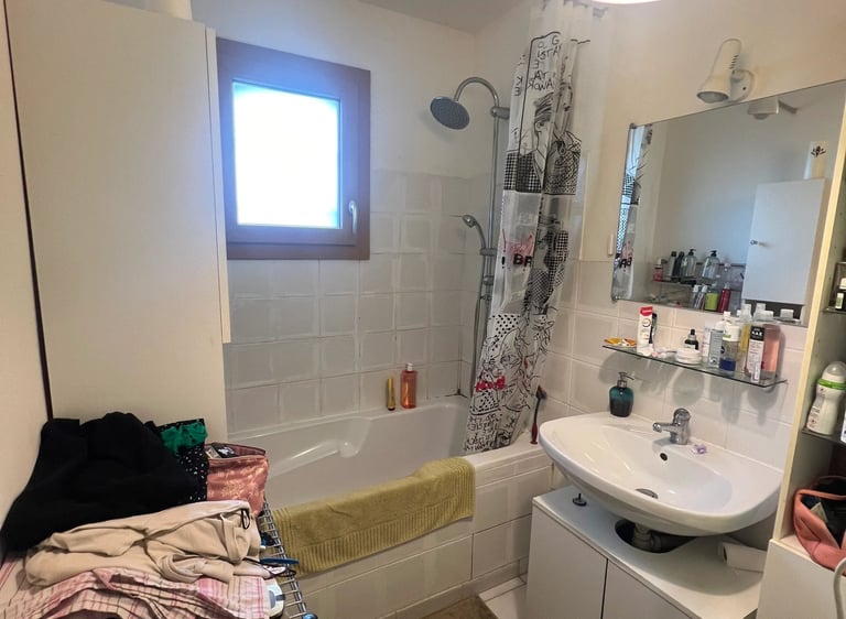 photo avant salle de bain sur mesure caen Baïa Home