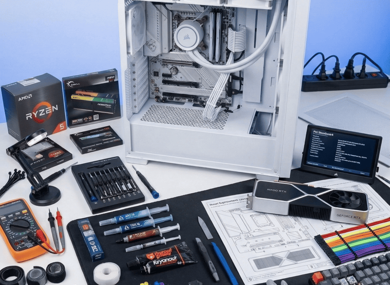 Mesa de serviço de montagem de computadores MKBuilds