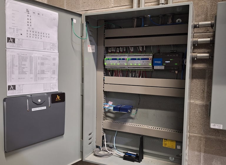 Building Automation panel and technical diagrams