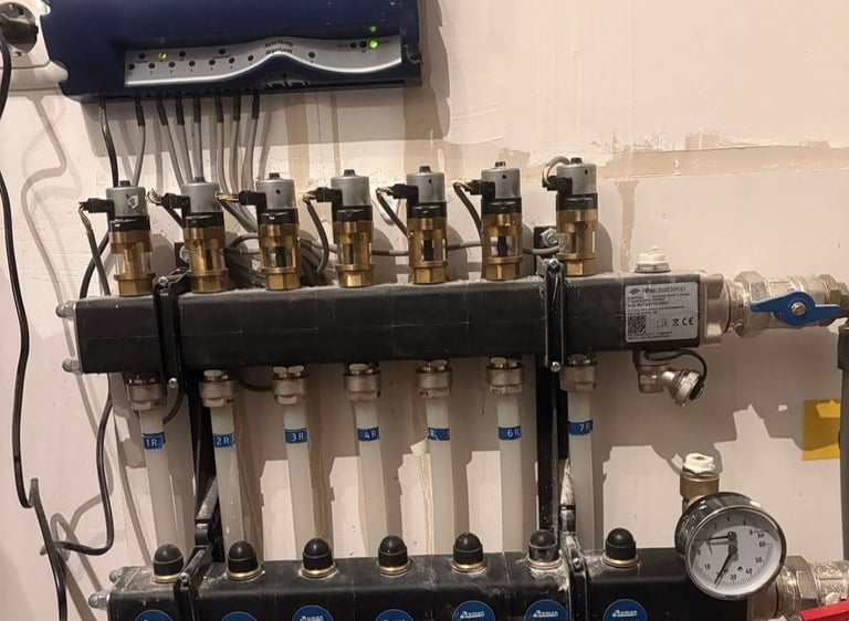 Verwarmingsverdeler elektrisch aangestuurd
