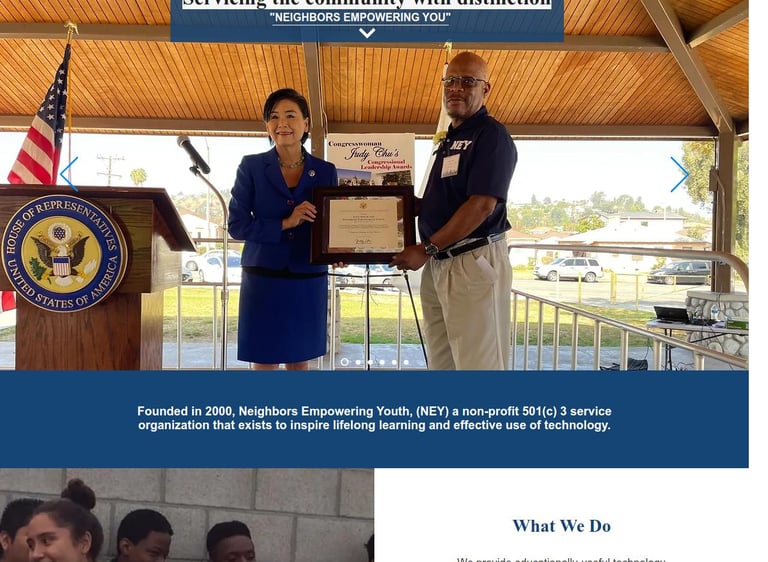 Website design example 