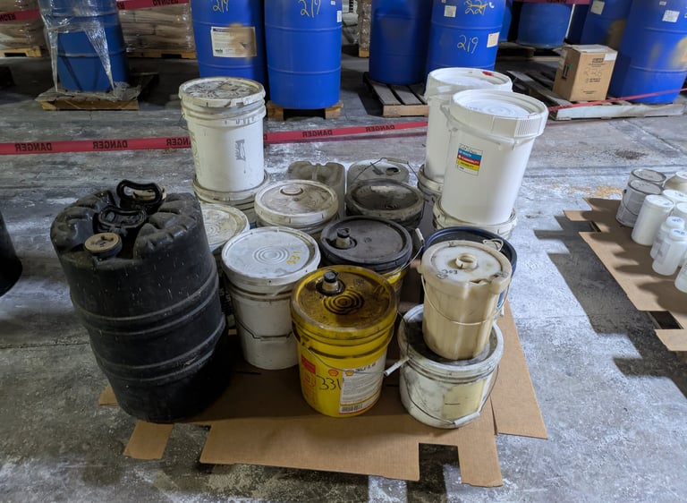 Organized chemicals being prepared to move