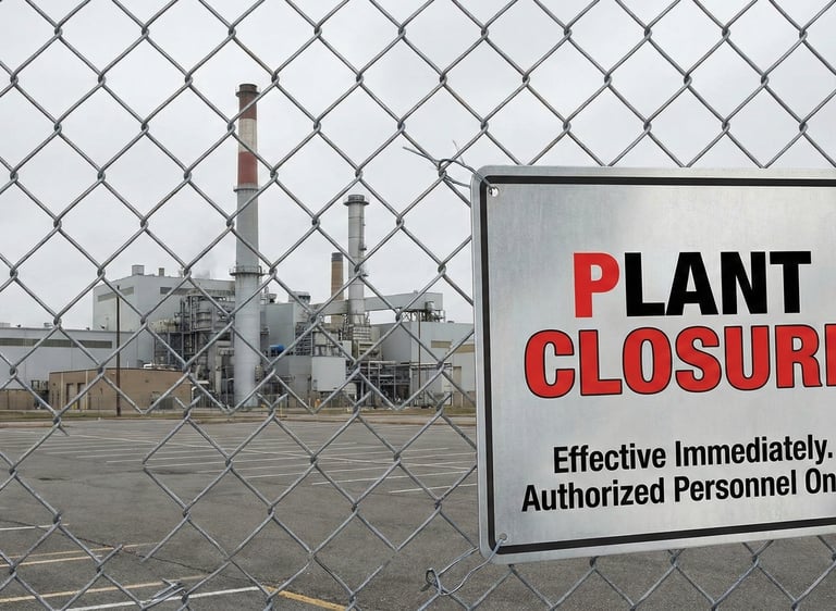 Image of a closed industrial plant