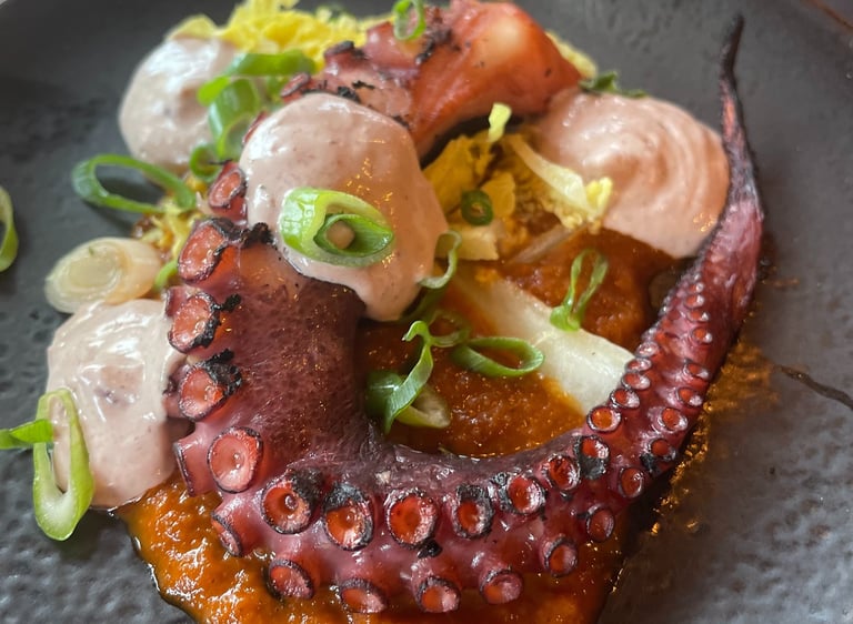 pulpo dish chef douglas private lunch