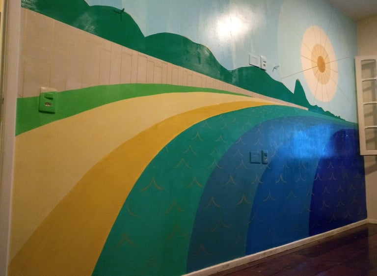 fresque hostel chambre brésil