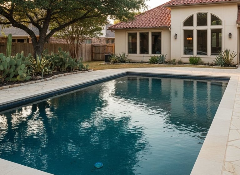 Clear pool water after green pool cleanup in Round Rock, TX
