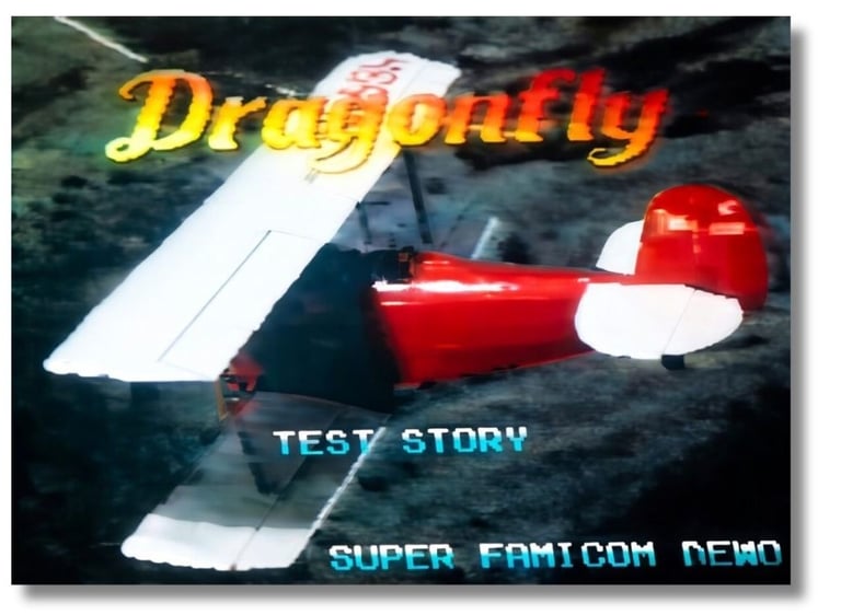 Primeiro veio a Dragonfly, Jogo de 1988 com avião antigo vermelho e branco ao que parece ser o menu 