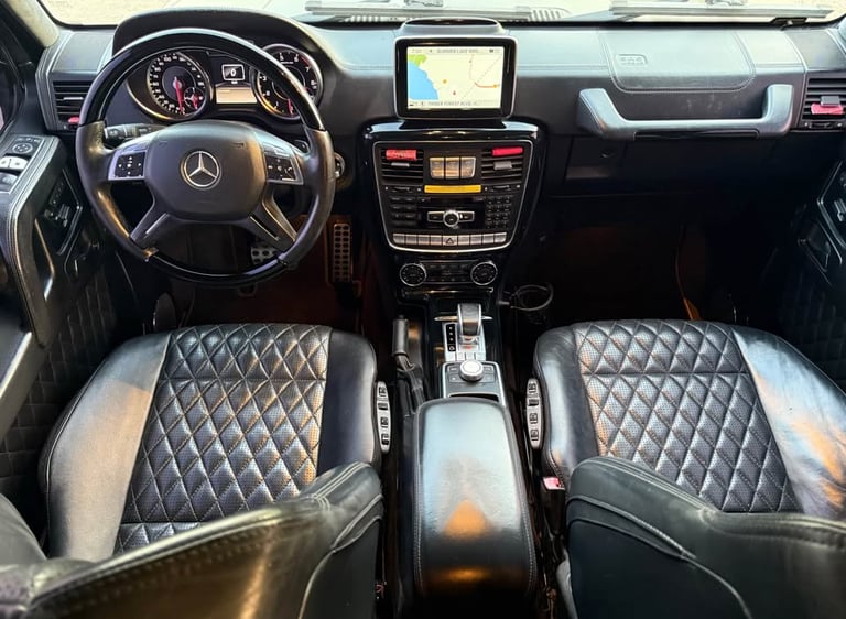 G-wagon black car detailng interior
