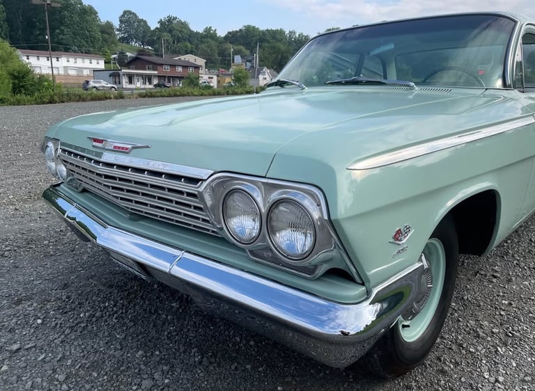 Full Car Detail on pale green chevy