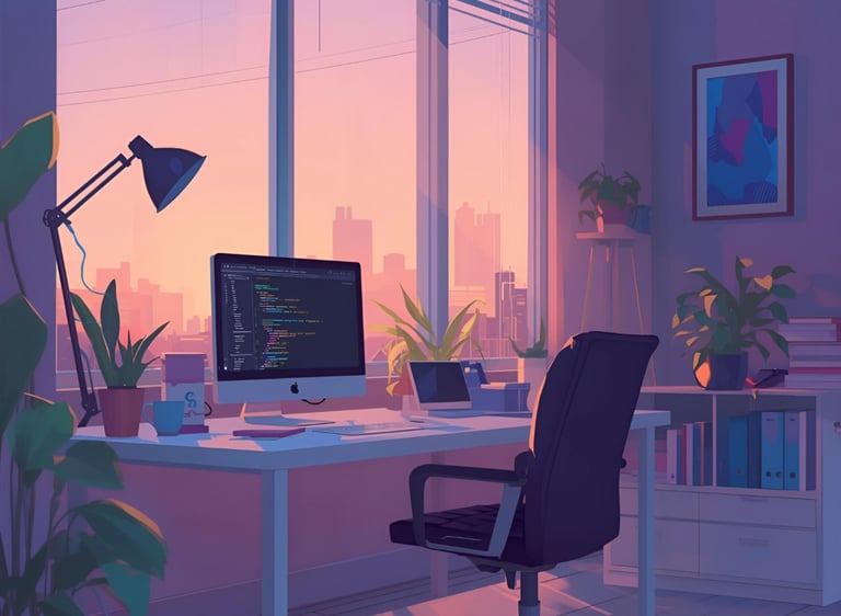 chaise de bureau douce soir travail scolaire études ordinateur Mac