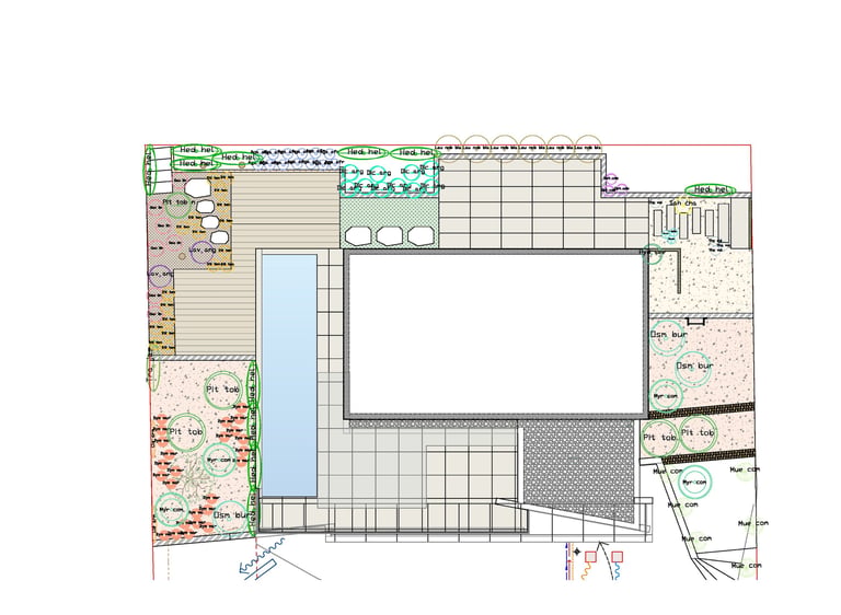 Plan de plantation pour l'exécution des travaux - Bureau d'études aménagement paysager