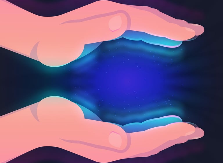 Illustration représentant l’énergie spirituelle et le magnétisme