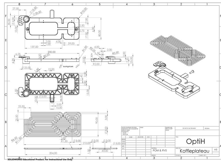 Technische tekening OptiH