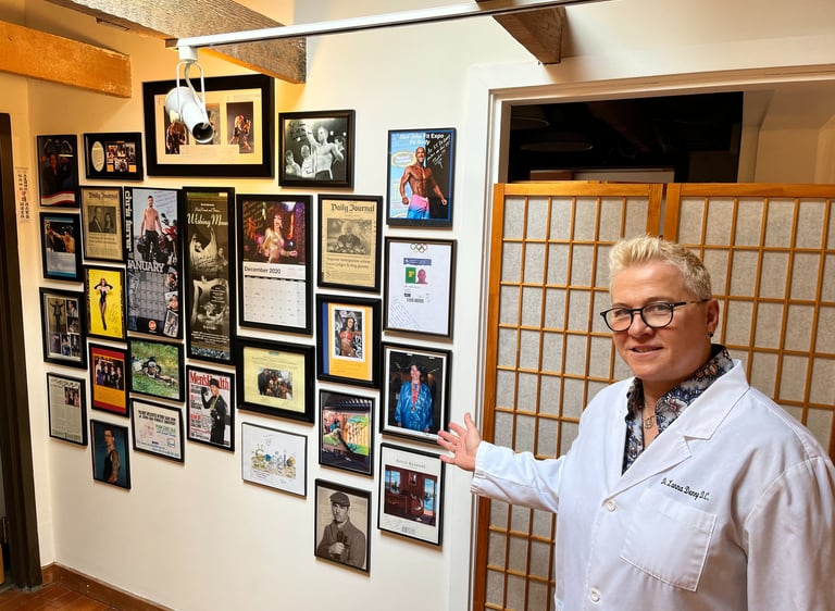 Dr. Lonna Denny proudly presenting her achievements in the last 24 years.