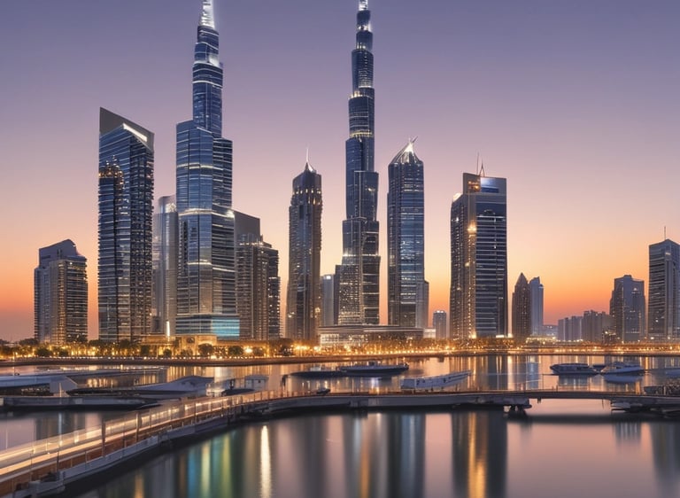 A coastal residential area with modern architecture overlooking the ocean. The scene includes a luxury building labeled 'AURUM', surrounded by well-maintained natural greenery. A road curves along the hillside with several parked cars and more houses extending into the distance. The sky is partly cloudy, blending with the blue of the ocean.