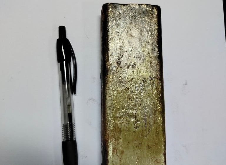 tamaño lingotes bronce y laton