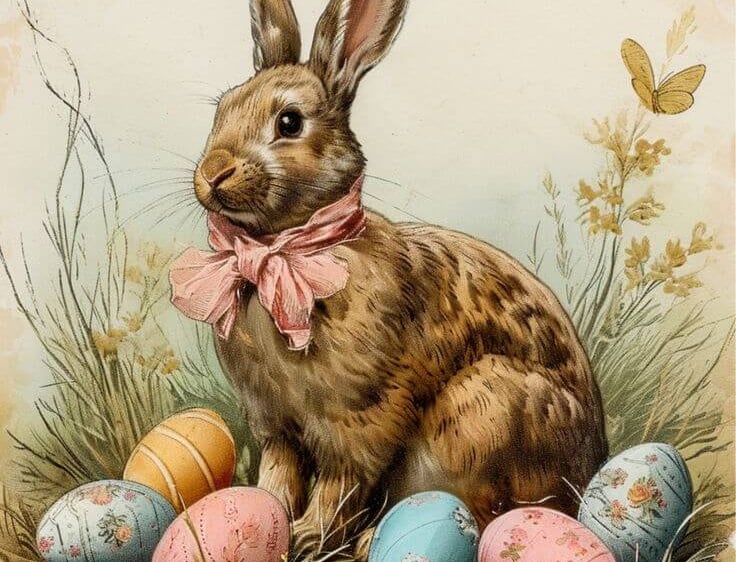 Easter Bunny and Eggs 2025