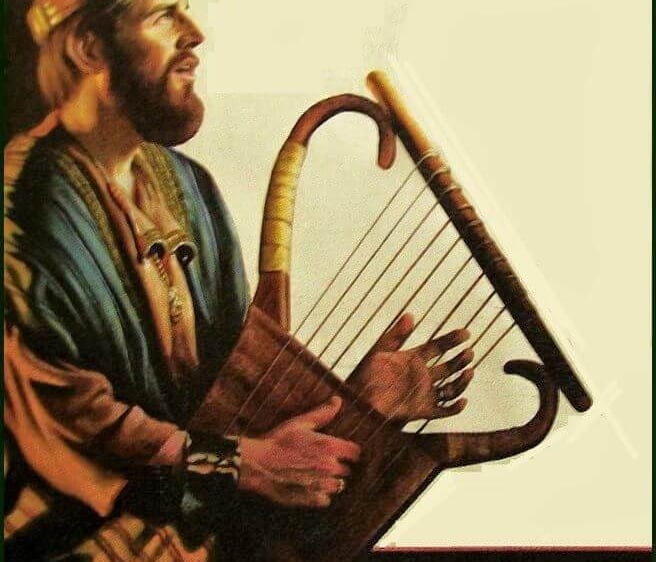 King David plays the harp