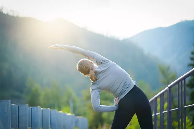 girl taking excercise