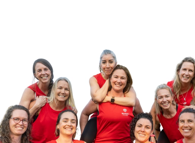A group of MumSafe™ trainers who are leaders in women's fitness