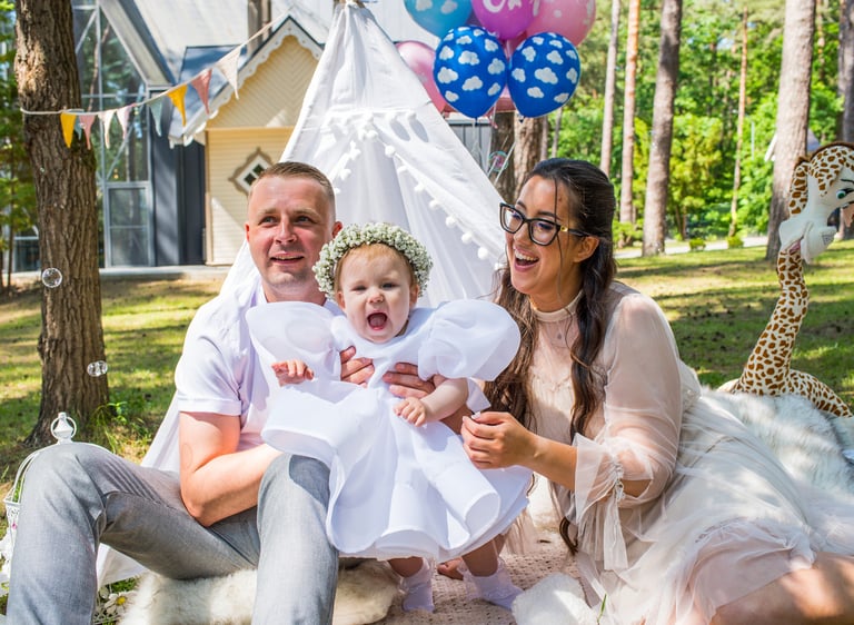 Krikštynų akimirkos Kulautuvos bažnyčioje