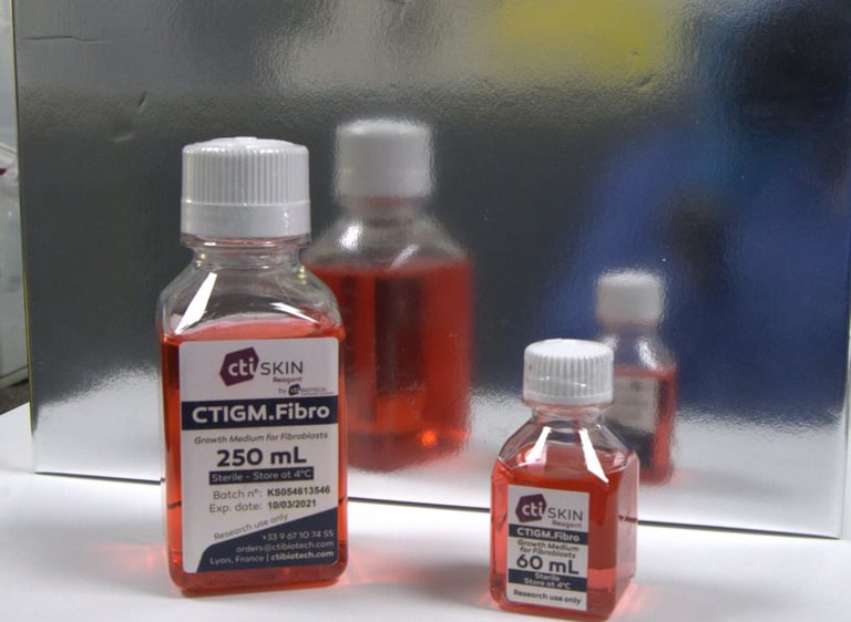 Cell culture media made by CTIBIOTECH biobank. Tissue procurement.