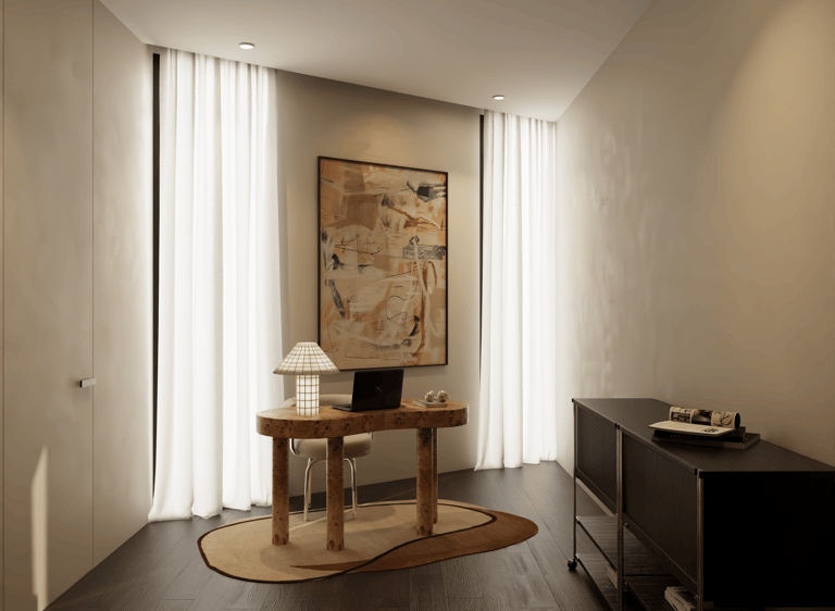 Luxury home study area Dubai Marina apartment