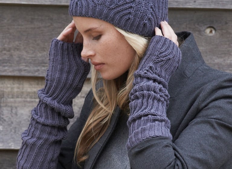 Brioche Beanie & Armlets - Australian Superfine Merino (ACS)