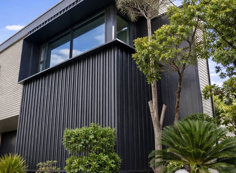 Window shrouds Archimax cladding - CHR Builders Mangawhai