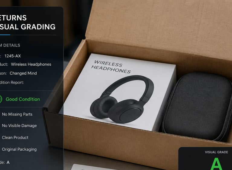 AI visual grading report for a returned product