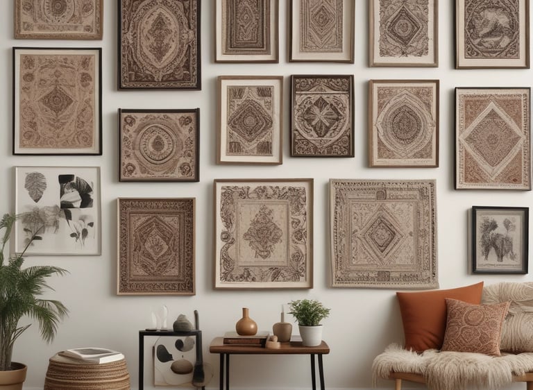 A collage of varied artwork pieces representing different artists gathered for an anthology.