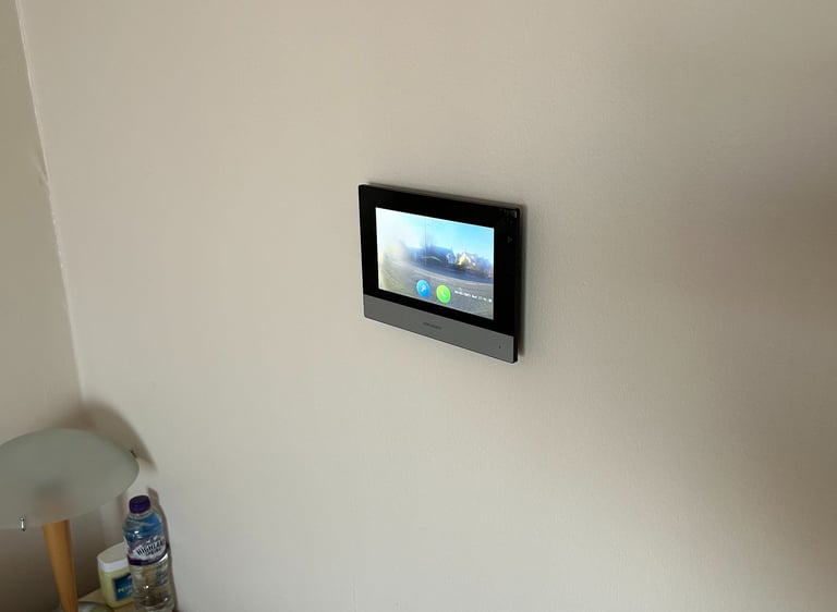 hikvision indoor station tablet to remotely view people entering your property and open and close