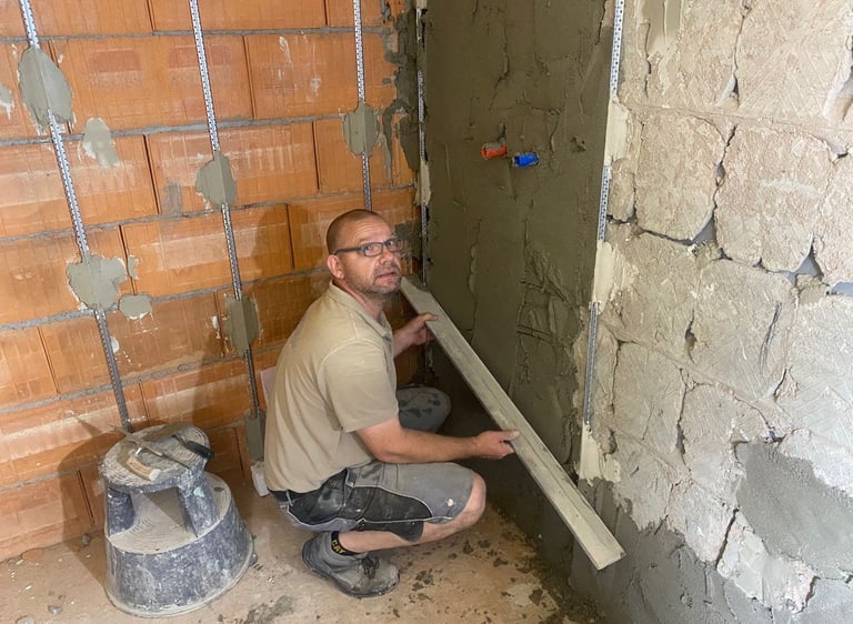 Verputzarbeiten durch Kissenbeck - Bad in Hanau