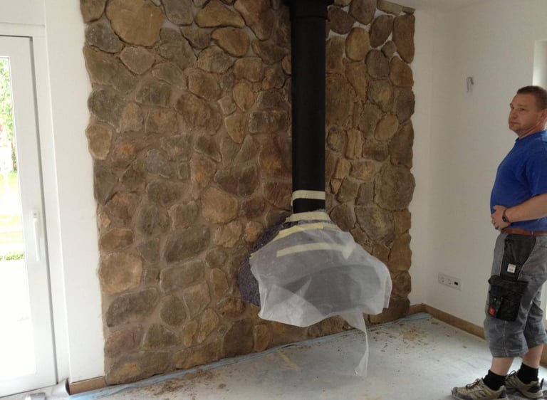 Natursteinverlegung durch Kissenbeck - Wohnzimmer Aschaffenburg