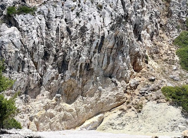 View at the secluded bay on Ciovo Island, seen on a private boat tour off the coast of Split, Croatia.