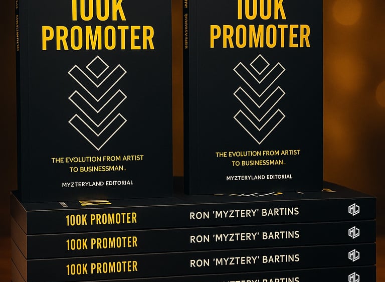 ronnie bars - 100 k promoter book - myztery - pittsburgh - author - myztery