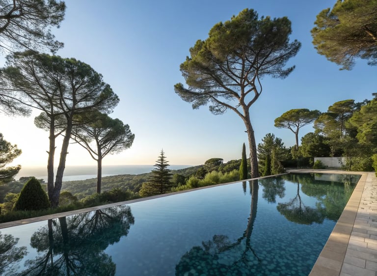 piscine à débordement à saint maximim la sainte baume dans le var