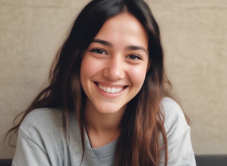 A focused student working with a tutor over practice test materials in a cozy study space.