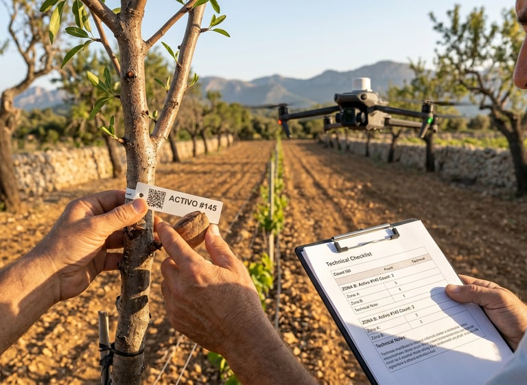 Trazabilidad y digitalización agraria. Conteo automático de plantas y geolocalización de activos en tiempo real.