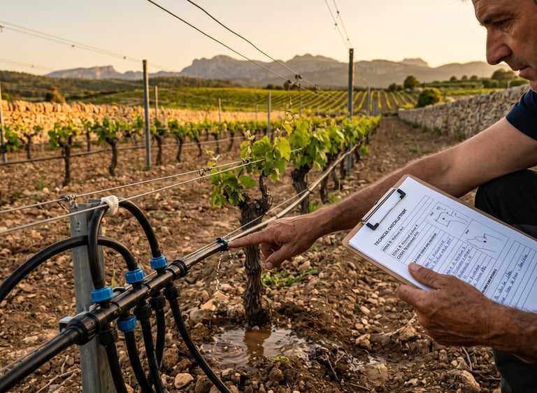 Gestión hídrica avanzada en el campo. Mapa de estrés de humedad para optimizar el riego y ahorrar agua en Mallorca.