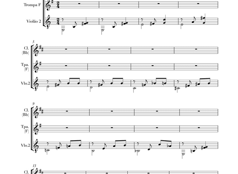 Imagem: parte completa de "Vai e vem do Si" do livro "violão em letra e música".