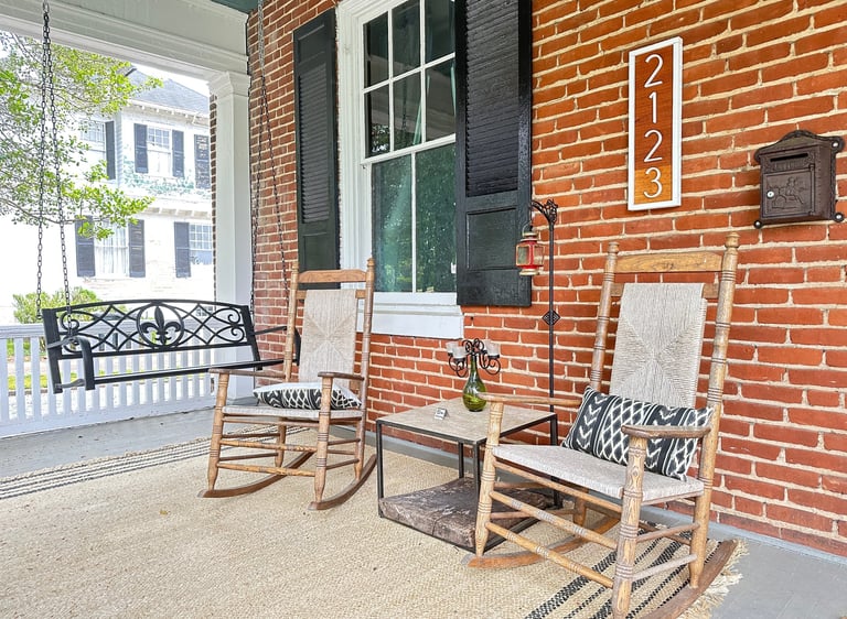 front porch rocking chairs and swing 2123 rivermont