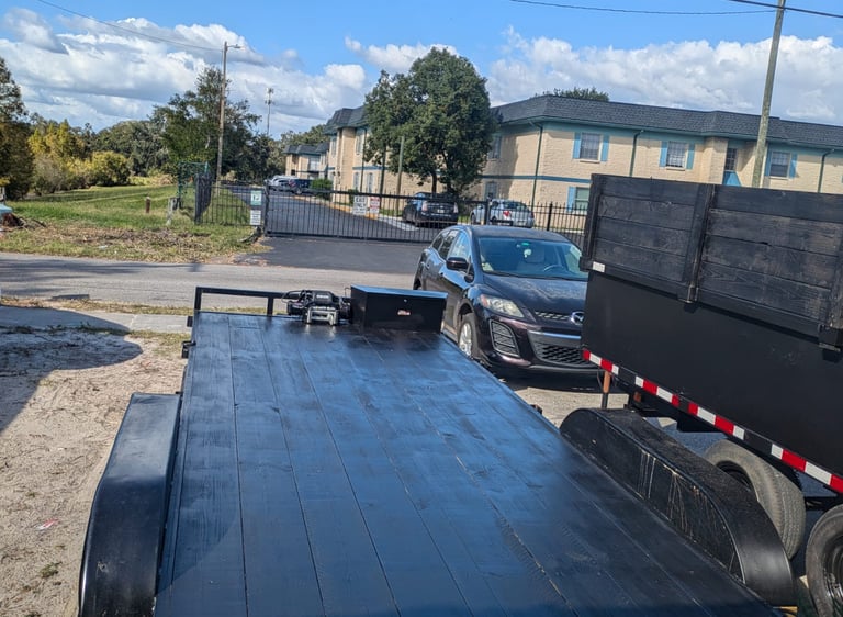 Flatbed Trailer Rental and junk removal