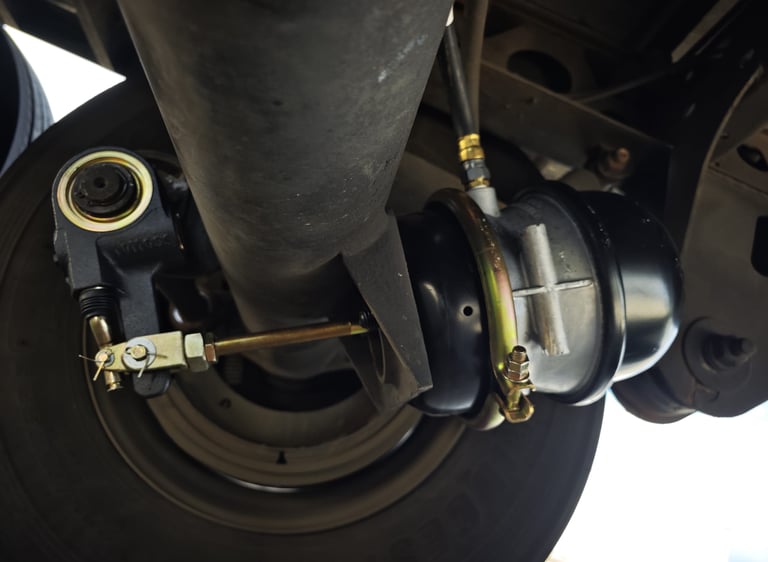 Brake chamber, S-cam,  Slack adjaster replacement
