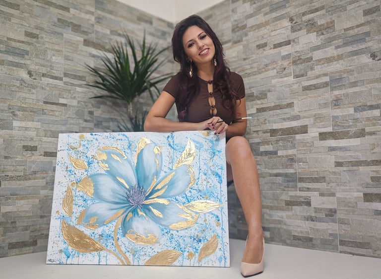 Quadro materico moderno in rilievo, ideale per arredamento interior design minimal - Alba Rose Art di Rosalba Di Santo