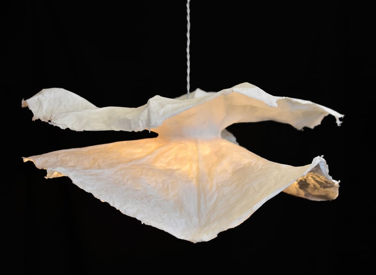 sculpture papier lumineuse 